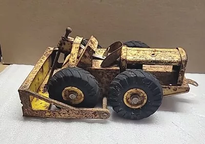 VINTAGE 54/55 NYLINT Tournatractor  DIECAST PRESSED STEEL RUBBER-WHEELED DOZER • $57.50