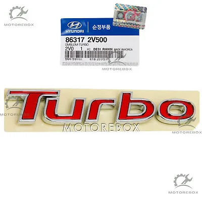 GENUINE Trunk Tail Gate Emblem 86317-2V500 For 2013-2017 Hyundai Veloster Turbo • $35.54