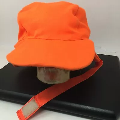 Vtg Safety Orange EDDIE BAUER  Ear Flap Hunting Hat Cap  • $38.40