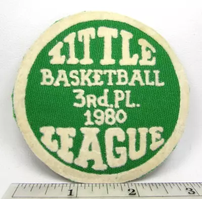 Vintage Basketball Little League 1980 3rd Place Jacket Patch Labette Co Kansas • $9.99