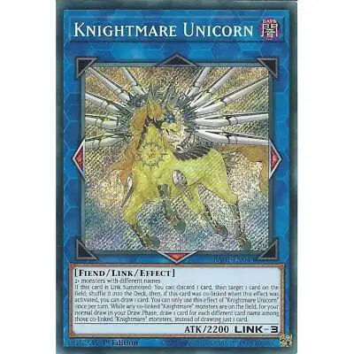 RA01-EN043 Knightmare Unicorn : Secret Rare Card : 1st Edition : YuGiOh TCG • £1.75