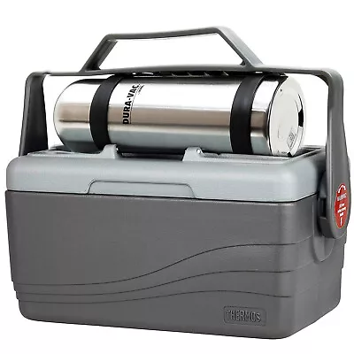 Thermos Combo Lunch Lugger Box 6.6L & 1L Flask Insulated Cooler Stainless Steel • $99