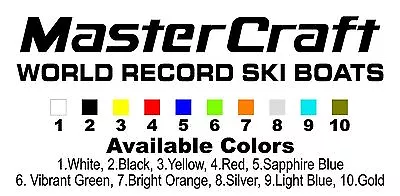 MasterCraft World Record Ski Boats Decal #1 • $19.95