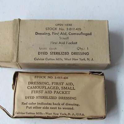 Field Dressing Carlisle Refill Pack Vietnam Era Original W/ Storage Wear (ST20) • $1.99