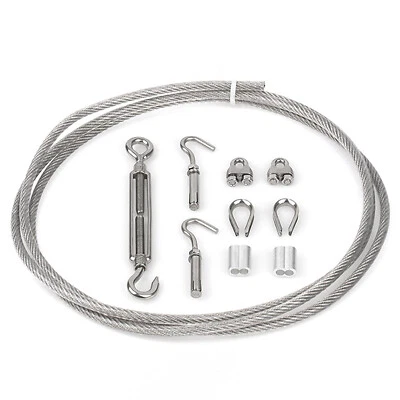 £10.40 • Buy Clear Coated Steel Wire Rope Kit DIY Weight Stack 4mm 5mm Multi Gym Cable Cross