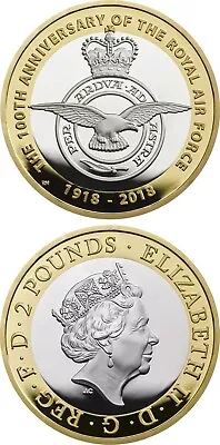 100th Anniversary Of The RAF   £2 Coin Uncirculated 2018 • £17