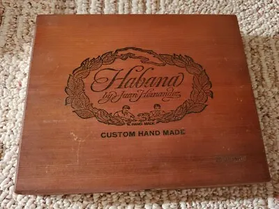 Habana Custom Cigars By Juan Hernandez Wood Cigar Box  - Beautiful! 25 Cigar Ct • $6