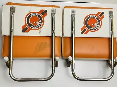 NFL Cleveland Browns Padded Folding Stadium Seat Set Of 2 KR Industries VTG • $41.65