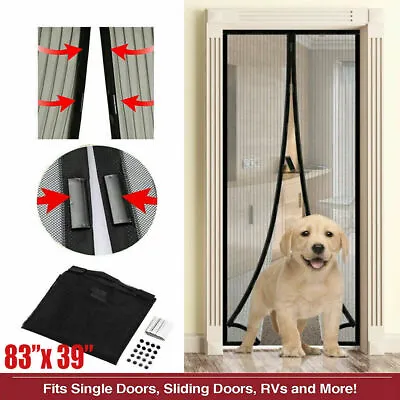 Magnetic Screen Door Mesh Curtain Durable Heavy Duty Mosquito Net Bug Hands Free • $8.49