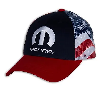 Mopar Red White Blue American Flag Mesh Hat • $22.99