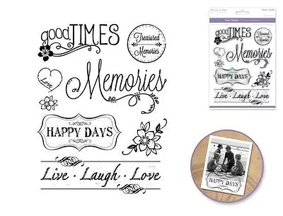 Forever In Time Clear Cling Rubber Stamp Making Memories Quotes Words • $9.99