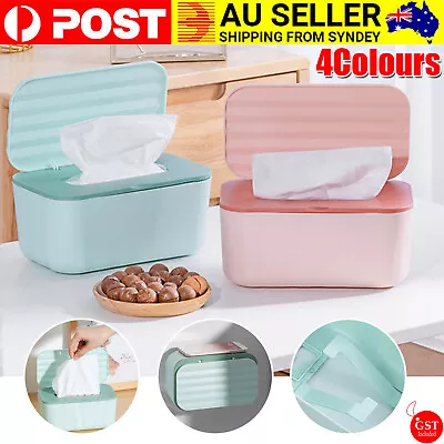 Wipes Dispenser Box Wet Baby Wipes Holder Tissue Storage Case With Lid Supplies • $25.99