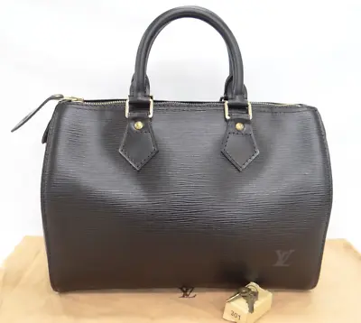 LOUIS VUITTON Hand Boston Bag Speedy 25 Epi Leather Black France  46200494100 Y • $588