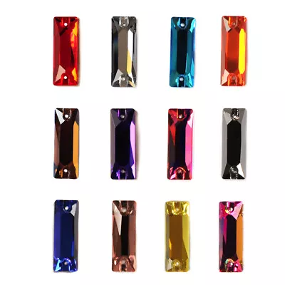 Cosmic Baguette Luxury Sew On Crystal Glass Rhinestone  Sewing Stone Rectangle • $9