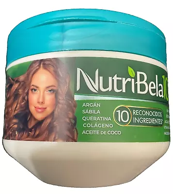 Nutribela 10 Ingredientes Mascarilla Hidratante Para Cabello/hydrating Hair Mask • $14.99