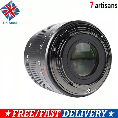 7artisans 35mm F0.95 Large Aperture Portrait Lens For Sony E Fuji FX Canon EF-M • £139