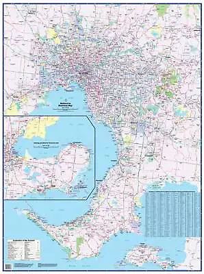 $549 • Buy Melbourne Business  365 Map UBD 1480 X 1980mm Laminated Wall Map