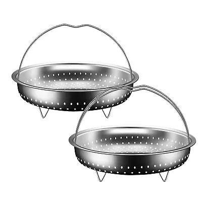 Stainless Steel Vegetable Steamer Basket With With Handle Steaming Rack • $14.84