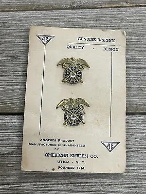 VINTAGE USAMM Army Quartermaster Corps Officer Pair Pin Back  • $27.90