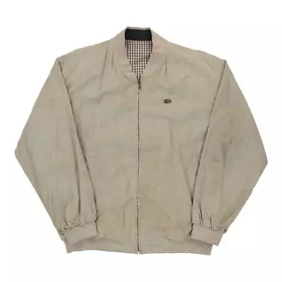 Lacoste Reversible Bomber Jacket - 2XL Beige Polyester • £14.70