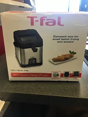 T-Fal Compact Deep Fryer NEW Open Box Black • $89.99