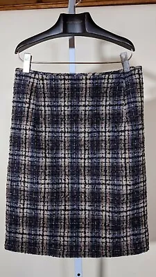A Detacher To Be Detached Wool Plaid Textured Skirt Size 8 USA • $144.99