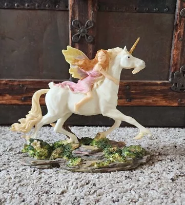 Vintage 2001 Summit Collection Angel Riding Unicorn Figurine • $9