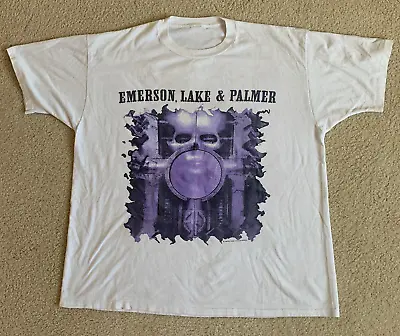 Emerson Lake & Palmer 90s Tour Short Sleeve White Size S-5Xl Shirt AC1623 • $22.49