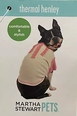 Martha Stewart Thermal Henley Dog Shirt Size X-Small 7” Length New • $8