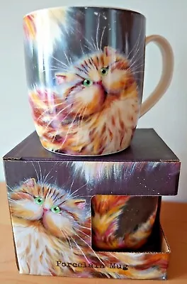 Kim Haskins Rainbow Cat Porcelain Mug - 300ml - Gift Boxed • £5.50