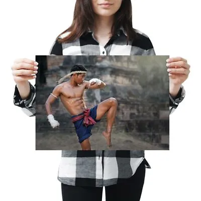A3 - Muay Thai Boxing Fighter Poster 42X29.7cm280gsm #21921 • £8.99