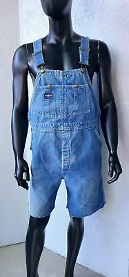 VTG Oshkosh BGosh Overalls Bibs Sanforized Union Vestbak Shortall Men's 38 • $49.95