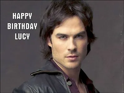  A4 Vampire Diaries Damon Salvatore  Edible Icing Sheet  Birthday Cake Topper • £6.98