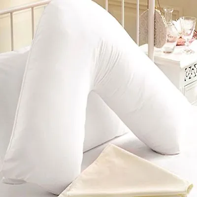 V Shape Bolster  Pillow Case Cover Pregnancy Nursing Maternity Orthopaedic  • £4.99