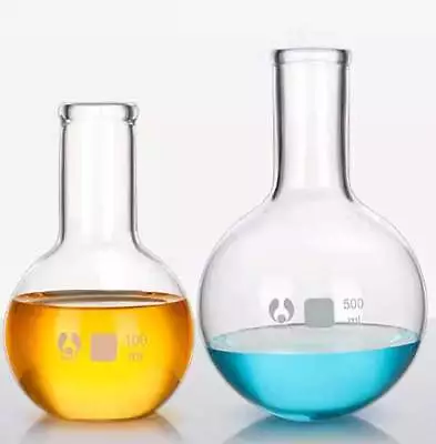 Transparent Glass Flask 50ml-5000ml Lab Distillation Bottle High Temp Resistant • $10.18