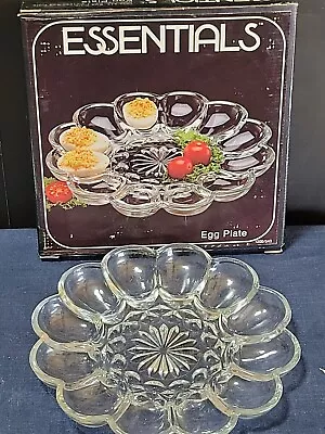 Vintage Essentials Egg Plate Glass With 12 Egg Slots • Used • $10.59