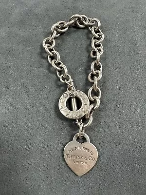 Return To Tiffany & Co Toggle Tag Heart Bracelet 8.5” • $99.99