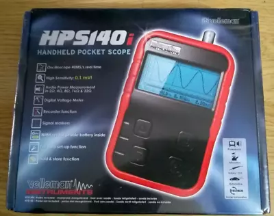 Velleman HPS140I Handheld Pocket Scope 10Mhz 40Ms/s (Probe Included) *NEW SEALED • £69