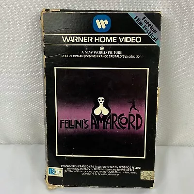 Fellini's Amarcord 1974 Beta Betamax Tape Video Movie M Noel B Zanin Comedy RARE • $79.99