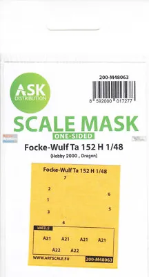 ASKM48063 1:48 ASK/Art Scale Mask - Ta152H (DRA/H2K Kit) • $14.34