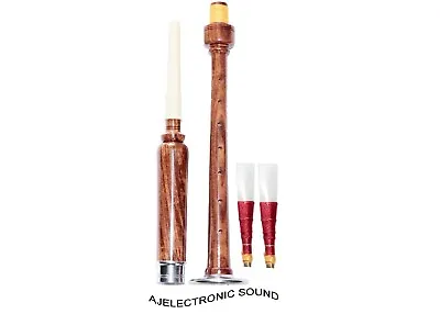 AJ  NEW LEARN TO PLAY BAGPIPES PRACTICE CHANTER ROSEWOOD WITH 2pcs MYLER REEDS • $19.95