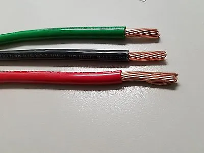 110' Ea Thhn Thwn 6 Awg Gauge Black Green  Red Stranded Copper  Building Wire  • $363.88