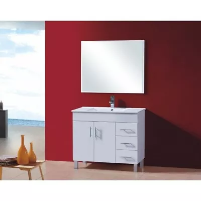 900MM Freestanding  VANITY UNIT With Ceramic Basin ON LEGS 900X460X870MM • $435