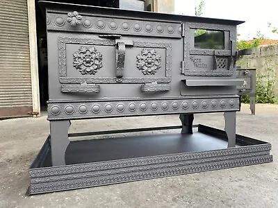 Wood Or Coal Stove With Fireplace Oven Cooking Stove Handmade Rustic Stove • $1215