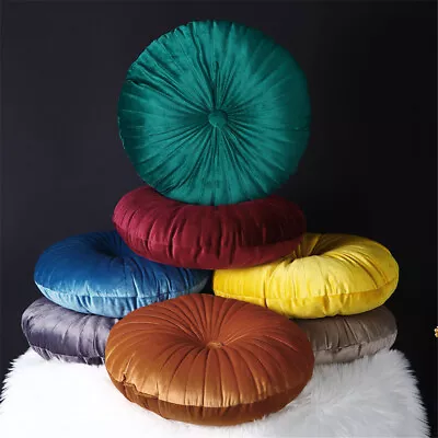 £9.99 • Buy Round Velvet Cushion Seat Pumpkin Pillow Home Decor Couch Floor Cushion Pad