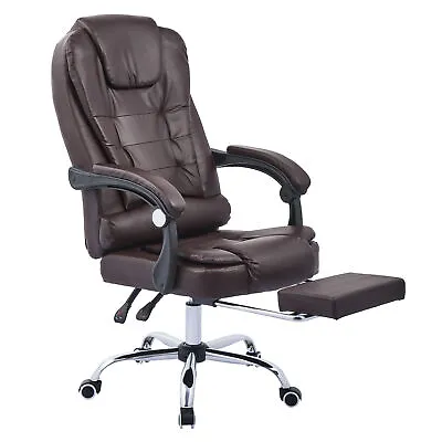 £86.99 • Buy Luxury Laether Computer Office Desk Gaming Chair Swivel Recliner W/ Footrest