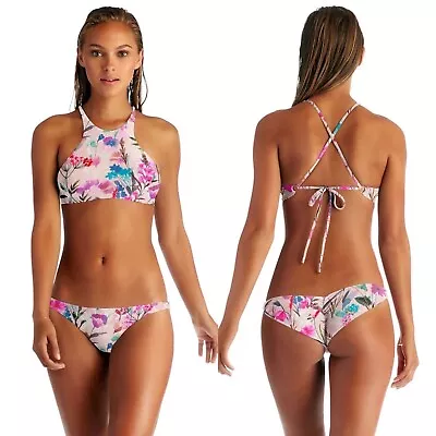 Vitamin A Swimwear Sugar Beach Cozumel High Neck Bikini Top (l/10) • $70