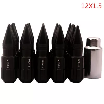 Aluminum Lug Nuts With Spikes 20PCS 12X1.5 With Key For Nissan Subaru Suzuki BK • $37.99