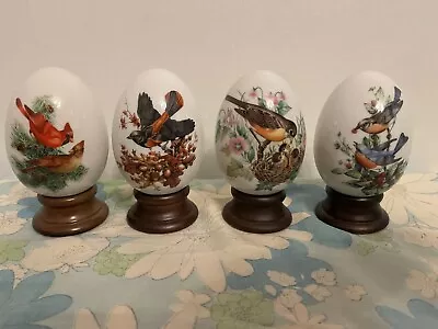 Vintage AVON Four Seasons Porcelain Eggs Birds Spring Summer Autumn Winter 1984 • $4.99