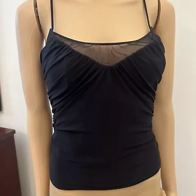 La Perla Womens Black  Corset Size 46 Bustier Stretch Paris Lingerie Zipper Back • $135